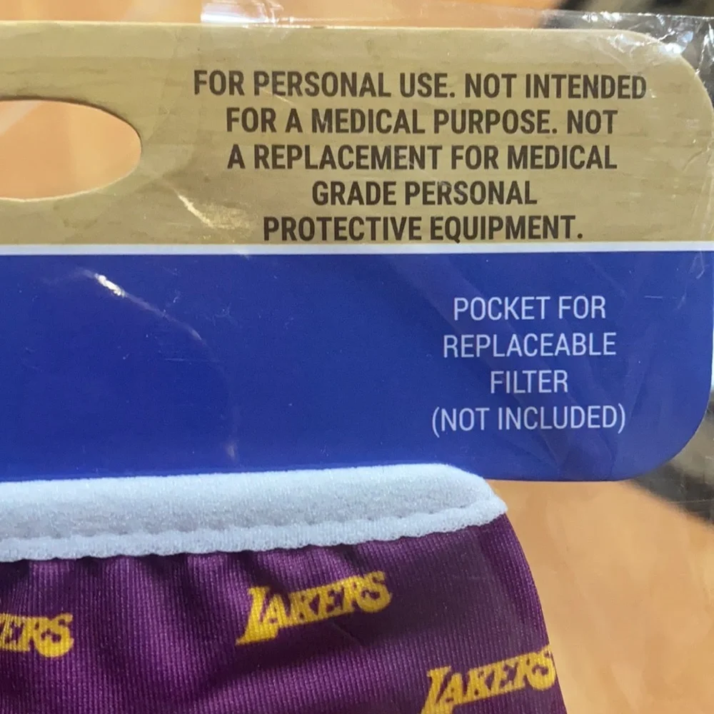 New NBA lakers face mask 2 piece